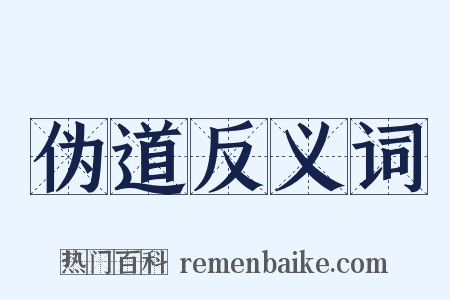 伪道反义词是什么意思的图片